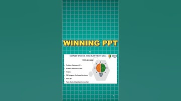 How to make a Winning PPT of SIH 🏆 #sih #hackathon #smartindiahackathon #sih25 #SIH2025