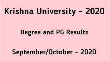Krishna University Results | Degree And PG Results,2nd And 4th Sem  Results | Telugu Trending World