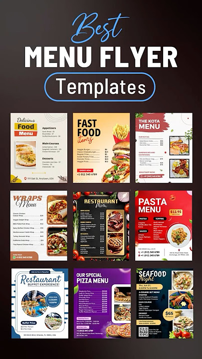 Try These 5 Best Menu Flyer Templates for Cafe & Restaurants | Menu flyer Design #menuflyer #menu