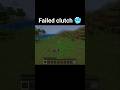 trid to every clutch 😰#minecraft #mlg  #mcpe  #shorts