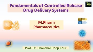 Unit 1 PCI syllabus Fundamentals of Controlled Release Drug Delivery Systems #saiedupharmaa