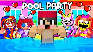 1 TAG IN MÄDCHEN POOL PARTY in MINECRAFT 😍