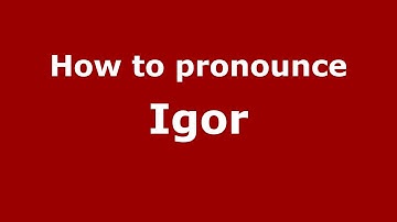 How to pronounce Igor (Italian/Italy)  - PronounceNames.com