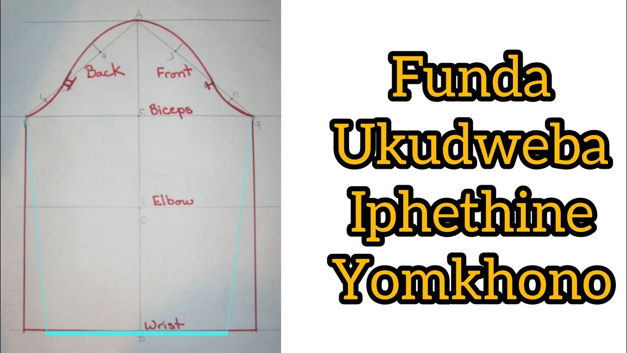 Basic sleeve pattern in inches, funda ukudweba iphethine yomkhono ngama inches.. 👌👌🙏🏿