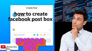 Facebook post box clone Create by (touch it)