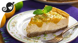 Vegan Millet Cheesecake with Plum Compote | Nutfree, Soyfree & Glutenfree Cheesecake Recipe