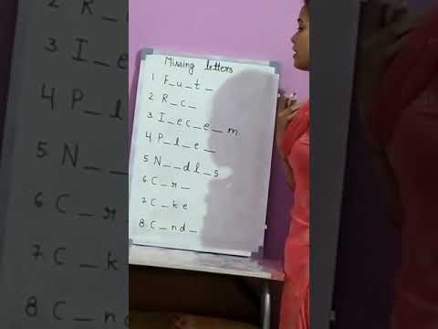 ukg english missing letters youtube