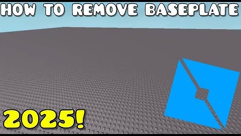 How to delete the baseplate in roblox studio 2025!!