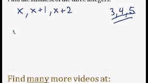 CONSECUTIVE INTEGERS Word Problems (Algebra 1) - #2