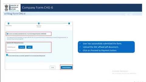 How to file CHG 6 Web Based on Mca21 V3 Portal