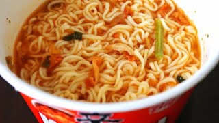 How to make Nongshim Shin kimchi ramen big bowl cup noodles