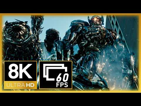 Transformers 3 (2011) | Driller and Shockwave Best Action Scenes (8K 60FPS) (Remastered)