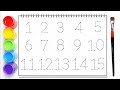 🎉📝 Learn Numbers 1 To 15 With Colours | 1 से 15 Tak Numbers 🔢 | Counting For Kids| @magickidsstudy