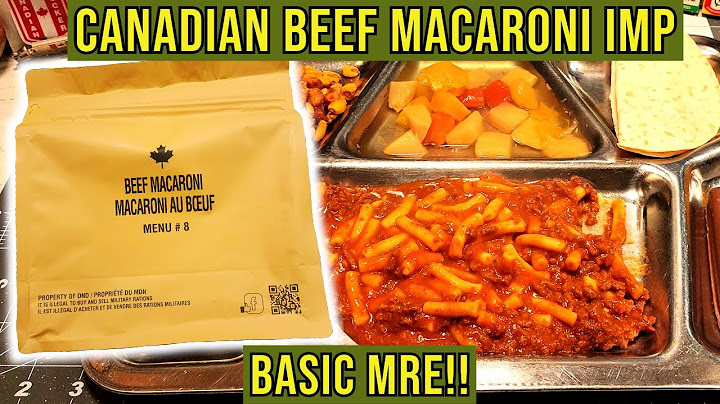 BASIC | 2022 Canadian IMP Menu 8 Beef Macaroni MRE Review