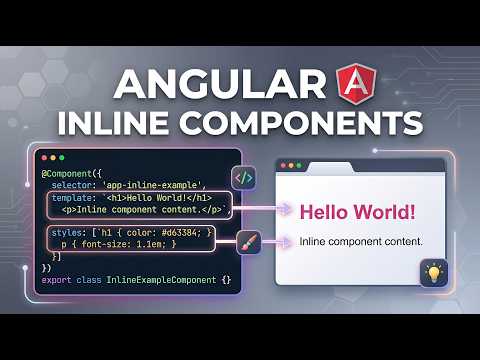 Inline Component in Angular 🔥 | Template & Styles Inline Explained