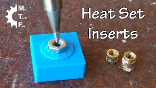 Hexagonal nuts as heat set (thermal) threaded inserts into 3D printing