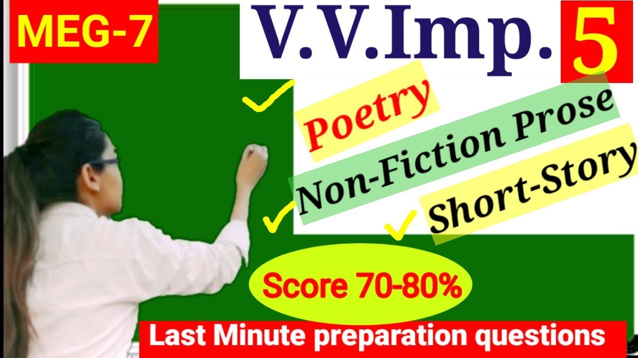 list of important poetry,short story,non fiction prose of meg7 for