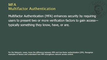 MFA - Multifactor Authentication - Network+