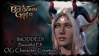 BALDURS GATE 3 || Beautiful Elf [Original Character #417] - Female Character Creation [MODDED]