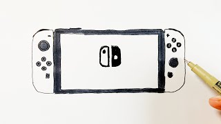 How to Draw a Nintendo Switch OLED Console