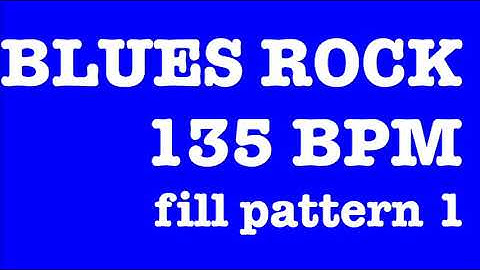 BLUES ROCK DRUM TRACK fill pattern 1 -135 BPM-