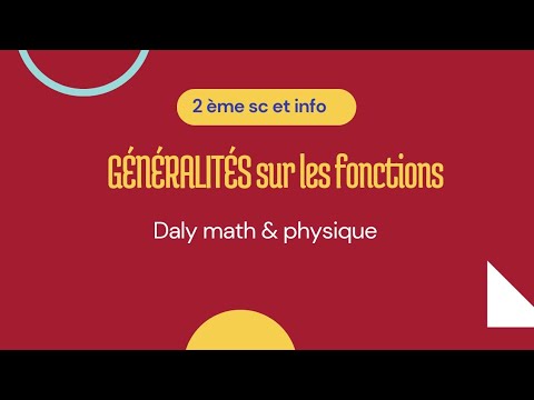 généralités sur les fonctions
