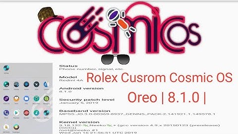 Redmi 4A Install custom Rom Cosmic OS | Oreo |