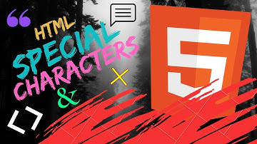 Special Characters (HTML)