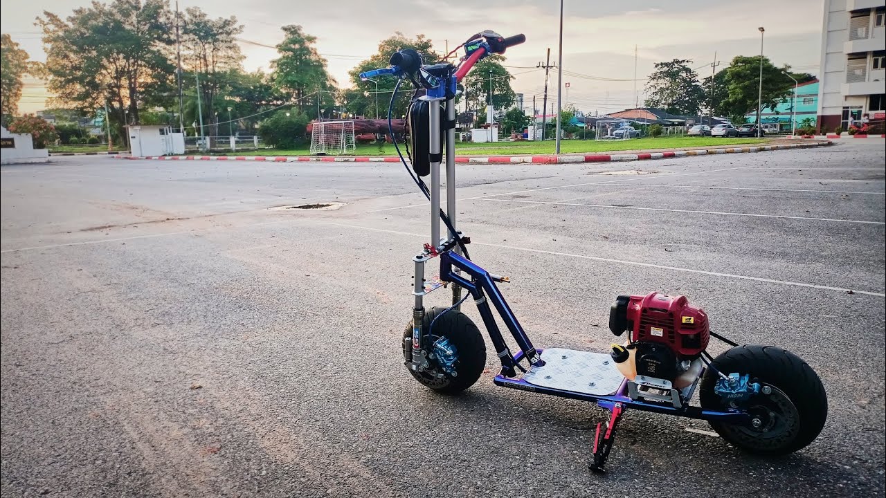 Ep.2 สร้างสกูตเตอร์น้ำมันล้อโต เครื่องตัดหญ้า 4 จังหวะ Gx50 DIY ทำไปเรื่อย by ช่างแยม