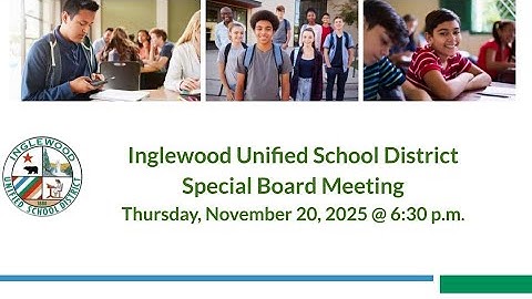 IUSD Special Board Meeting Thursday, November 20, 2025 @ 6:30 p.m.