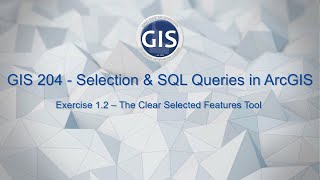 Exercise 1.2 - The Clear Selected Features Tool
