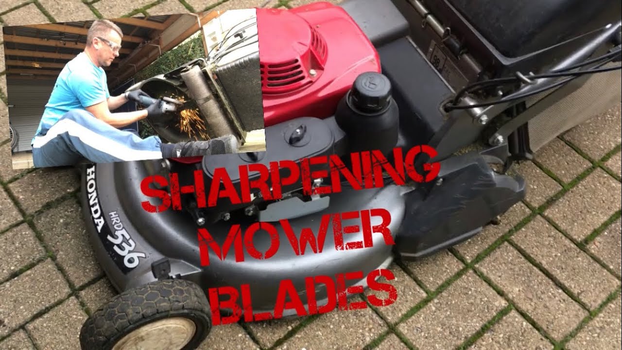 Honda Mower How To Sharpen The Blades Without Removal Honda Hrd536 Lawnmower Youtube