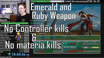 FF7 Emerald and Ruby Weapon - No Controller - No Materia - Extreme ways to win
