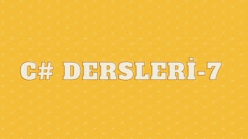 C# DERSLERİ-7 (Single Line ve Else If şartı)
