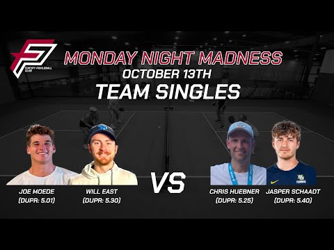 Fortify Pickleball Club: Monday Night Madness Team Singles 10/13:  East/Moede VS Huebner/Schaadt