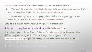 How to Obtain CaffeineCacheManager from Application Context in Spring Boot