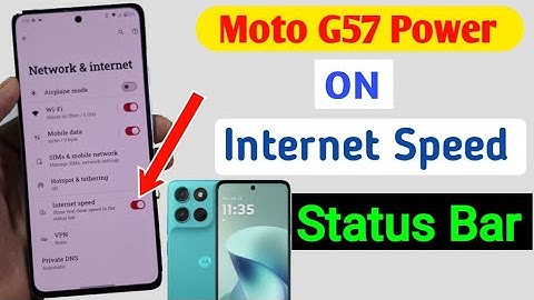 Moto g57 power me internet speed on kaise kare/how to show net speed in moto g57 power 5g 