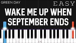 Green Day - Wake Me Up When September Ends | EASY Piano Tutorial