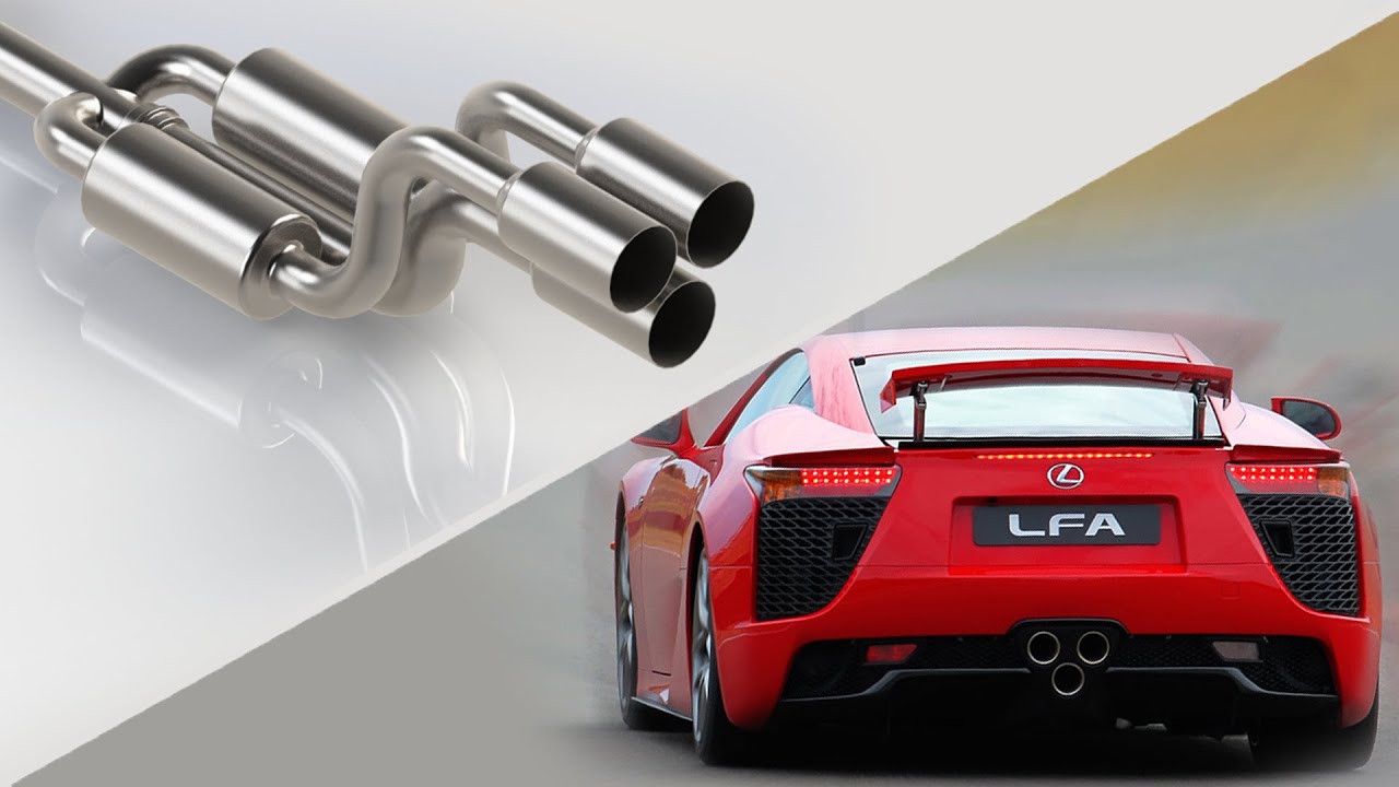 Designing a Titanium Lexus LFA Valved Exhaust System - CAD Overview