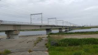 117・230528９２３形Ｔ５編成のぞみ検測４９８５A・加古川橋梁通過