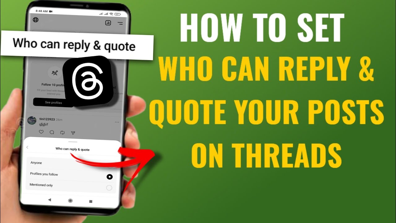 How to Set Who Can Reply & Quote Your Posts on Threads | English - YouTube