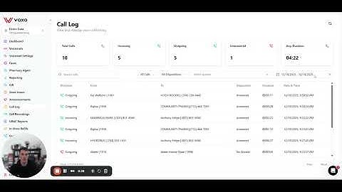 Understanding Call Logs in the Pharmacy Dashboard