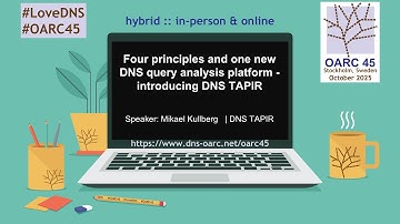Four principles and one new DNS query analysis platform - introducing DNS TAPIR