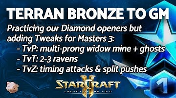 StarCraft 2: Adding Tweaks to our Terran Openers in Masters 3 | PART 8 Bronze to GM Series (B2GM)