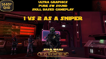 SWTOR 7.2 PvP | 2023 lvl 80 - Virulence Sniper - Yavin | 1vs2 as a Sniper