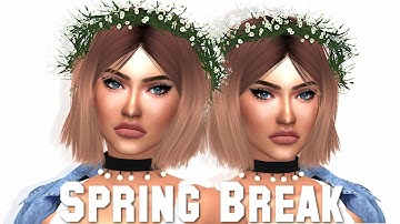 The Sims 4: CAS | SPRING BREAK + FULL CC LIST & SIM DOWNLOAD!