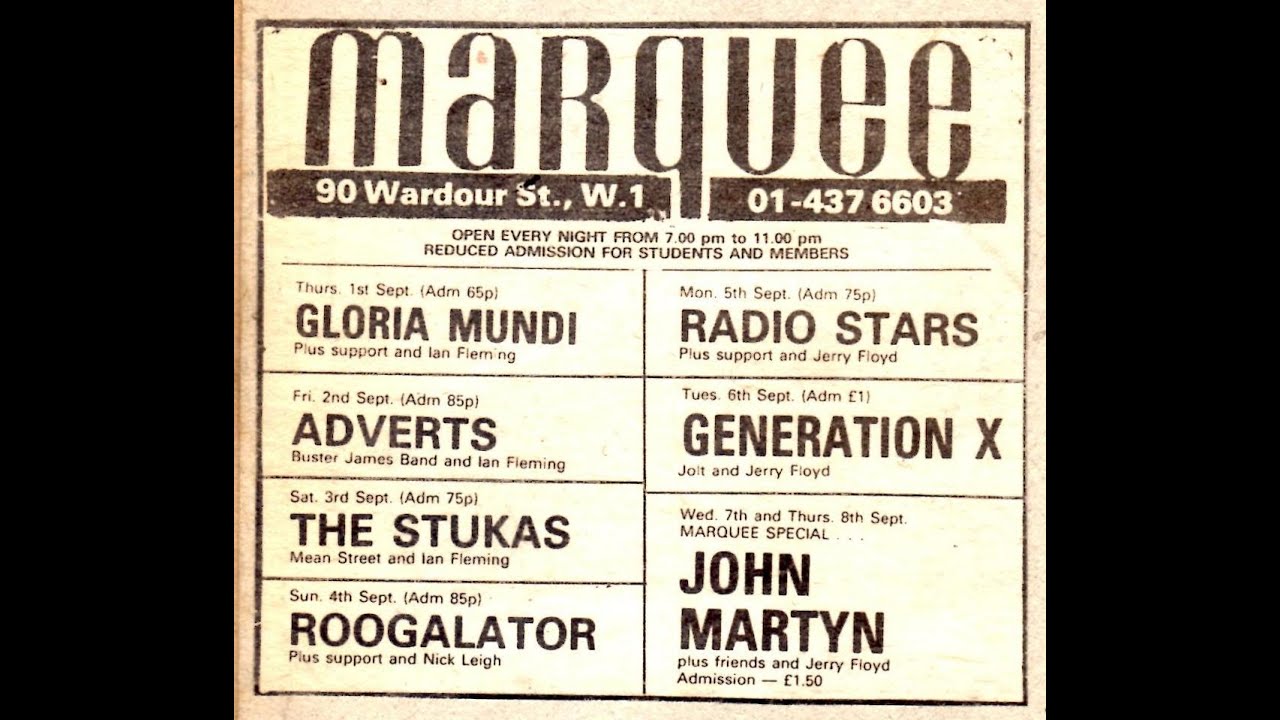 THE ADVERTS - One Chord Wonders (Marquee, London, 2nd September 1977) Punk Rock