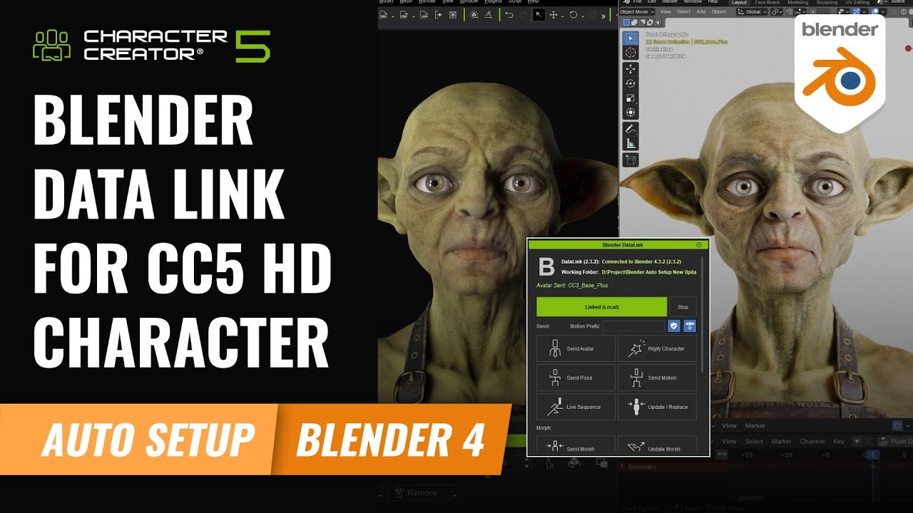 Blender Data Link For CC5 HD Character | Character Creator 5 Tutorial ...