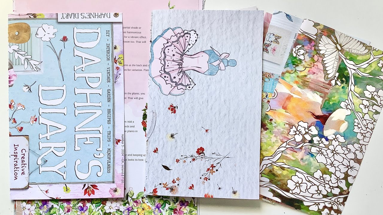 Making Daphne’s Diary journals: Preparing feature pages - Part 1 - YouTube