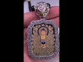 Amulette protection bouddhisme tibtain amitabha argent 925  thangka artisanal